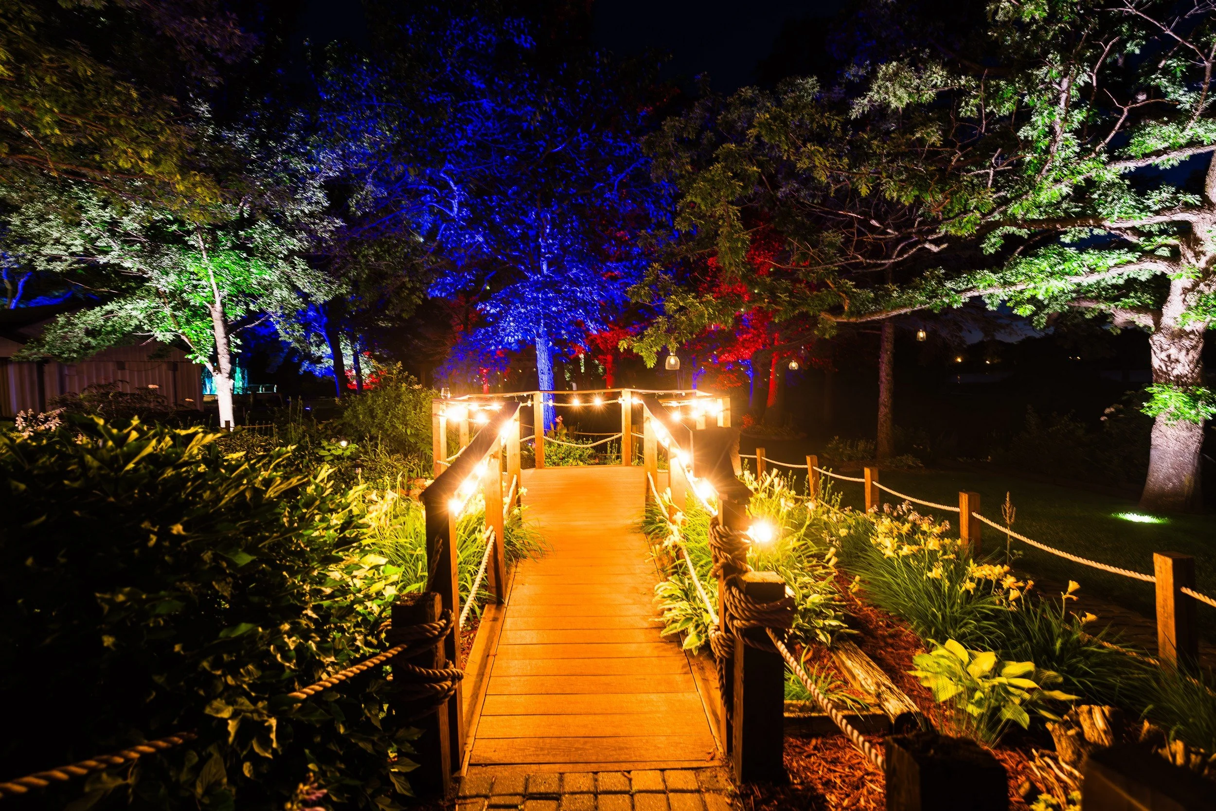 An evening Chart House garden