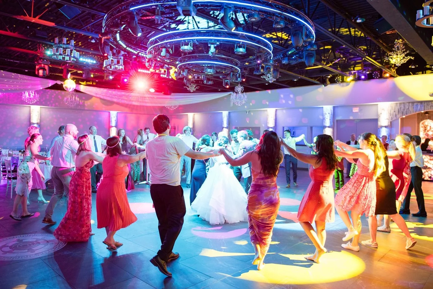 The Royal Cliff dance floor at full reception lighting