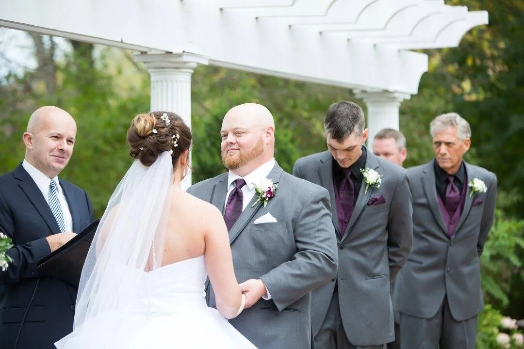 Rev. George Maverick officiating a Fab! Weddings ceremony